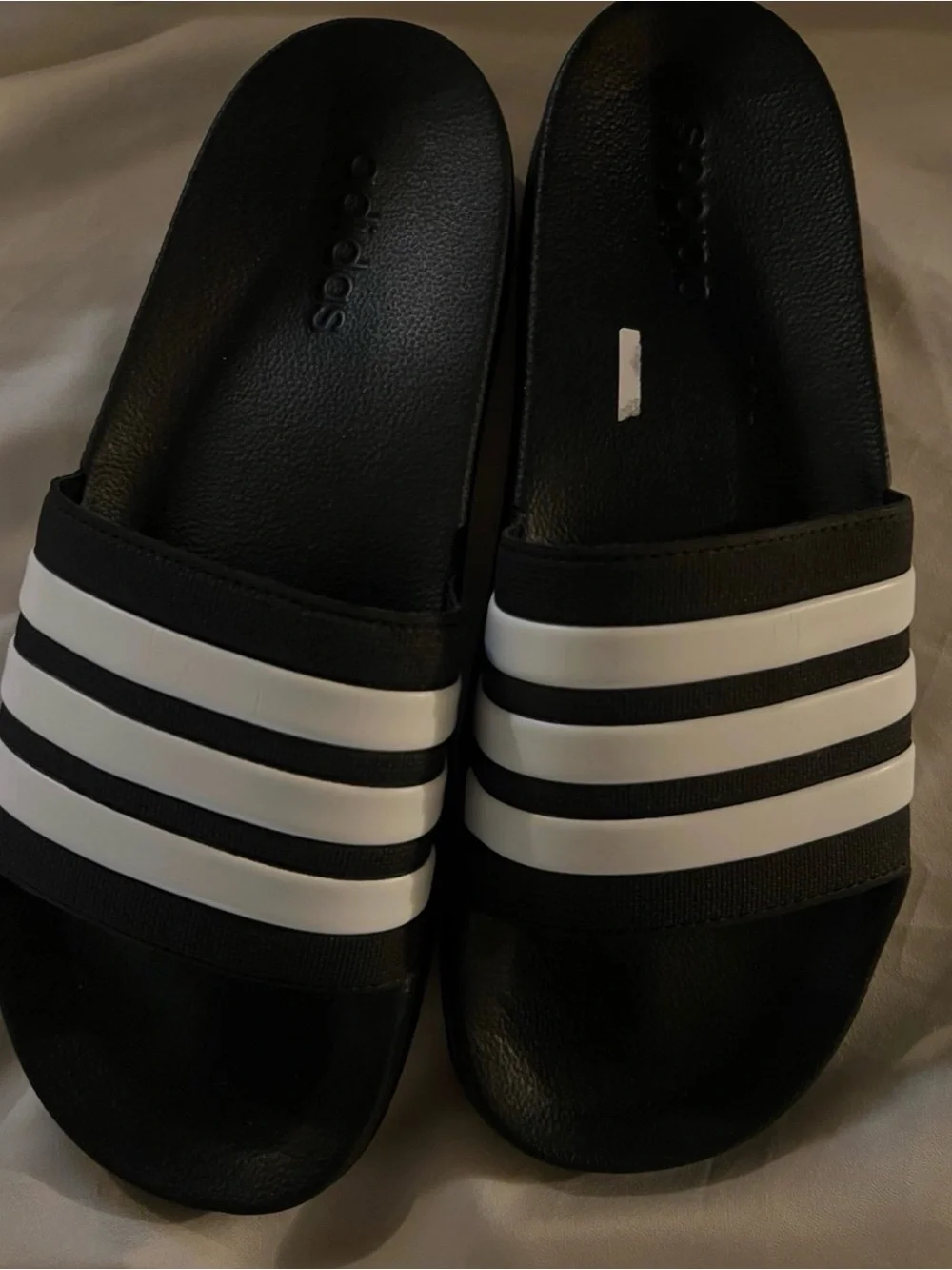 adidas Black and White Women's Slide Sandals
